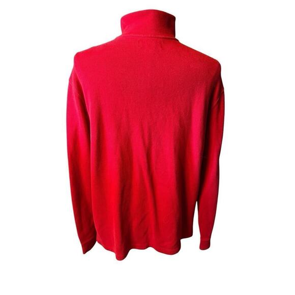 Ralph Lauren Polo Red Quarter Zip Pullover Sweater Men’s XL 100% Cotton Holiday - Picture 6 of 8